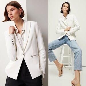 Veronica Beard Scuba Jacket in White NEW